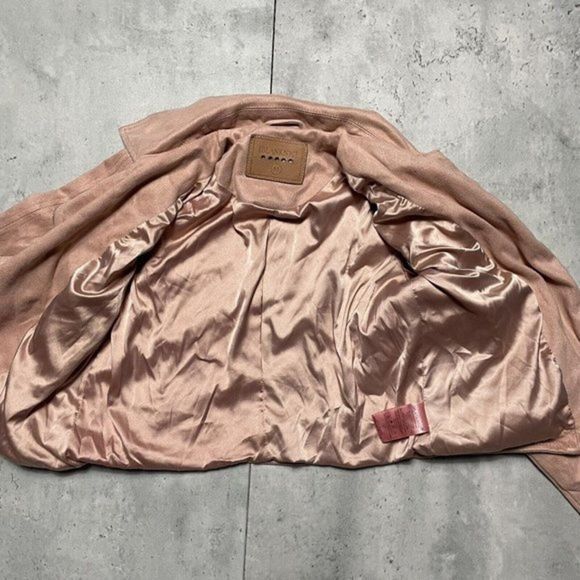 BLANK NYC Suede Microfiber Womens Moto Jacket Zip Button Cropped Size M - Picture 4 of 10